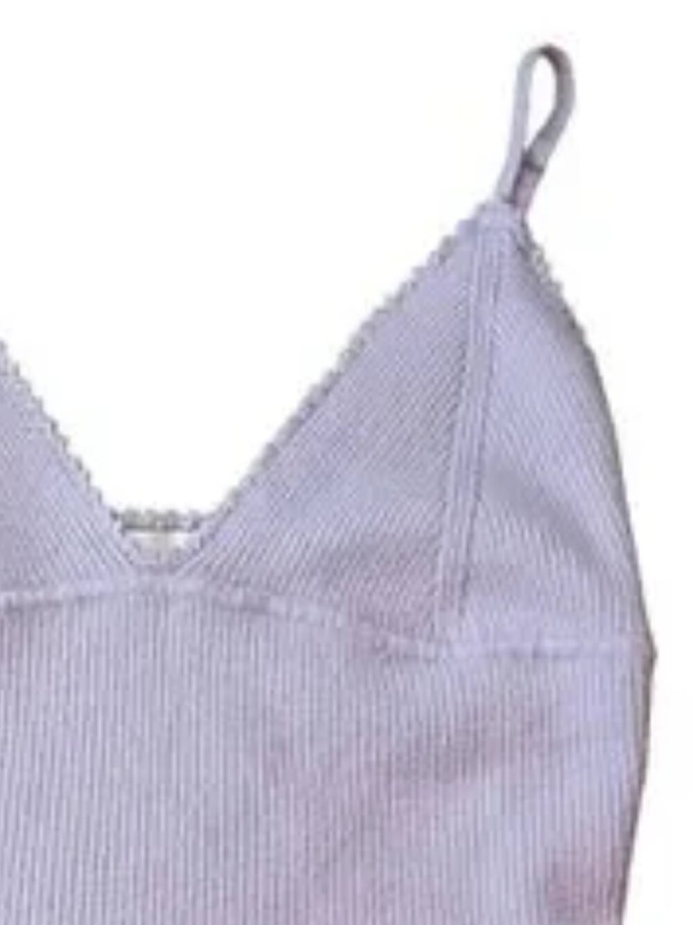 La Hearts Lilac Knit Cami Top with Scalloped Trim - Picture 3 of 4